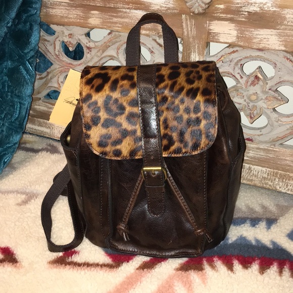 🌸Patricia Nash Aberdeen Leopard Haircalf Backpack - Picture 6 of 6